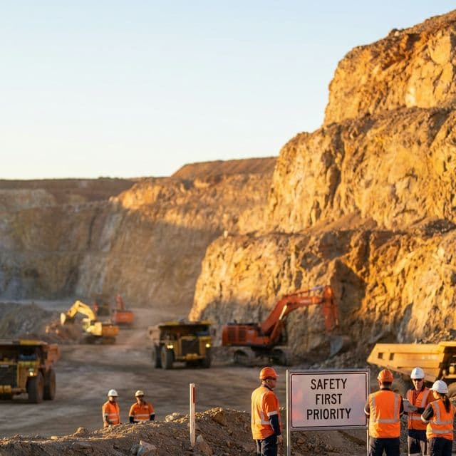 Industrial mining site